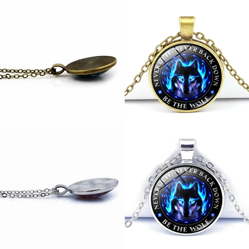 Ожерелье в готическом стиле с изображением тотемного волка классическое модное