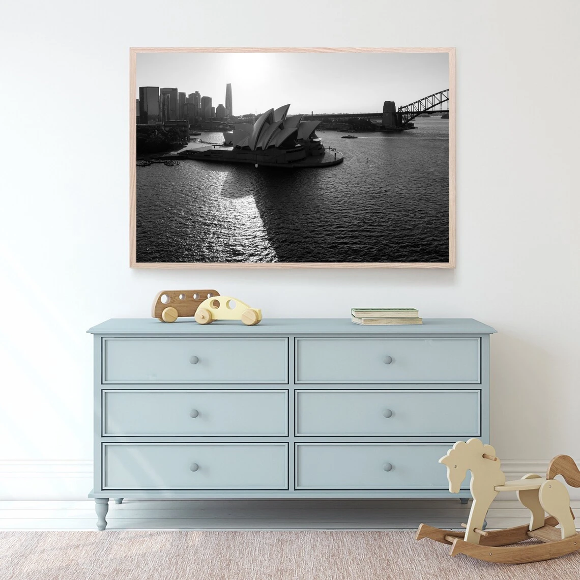 

Sydney Opera House Print in Black & White, Rare and Unique perspective Wall Art Print, photography print from Sydney Australia