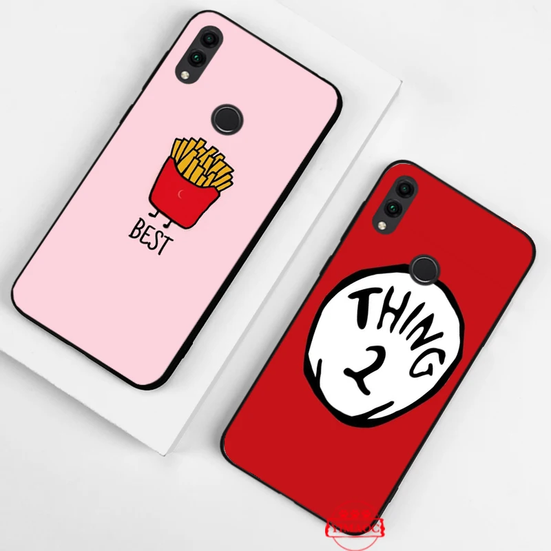 Best Friends girls Couple Silicone Soft Case for Huawei Honor 6A 7A Pro 7C 8 8X 8C 9 9X Lite Note 10 20 |