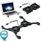 Складные Охлаждающие подставки для ноутбуков с USB, с двумя вентиляторами, охлаждающая подставка для ноутбуков Mini Octopus, охлаждающая подставка для ноутбуков с дюймовым экраном