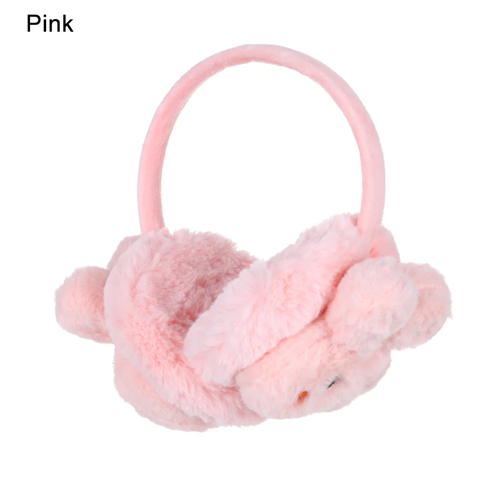 Rabbit-pink Зимние наушники для ушей, теплые милые Детские утепленные плюшевые наушники с единорогом, новинка, высокое качество, покрытие для ушей, теплые аксессуары, подарки для детей - Цвет: Rabbit-pink