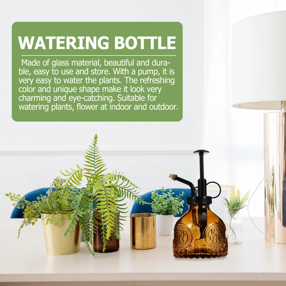 

1pc European Style Watering Sprinkling Pot Retro Relief Glass Watering Spray