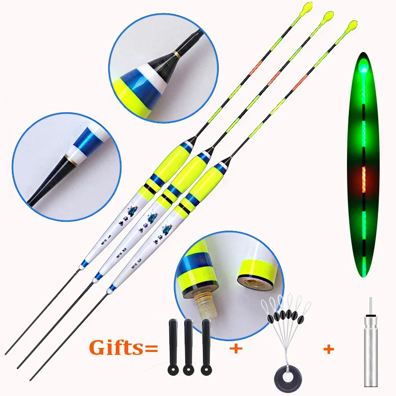 

WLPFISHING Fishing Floats Big Buoyancy High Brightness LED Luminous Floats Balsa Bobbers Night Fishing Best Choice