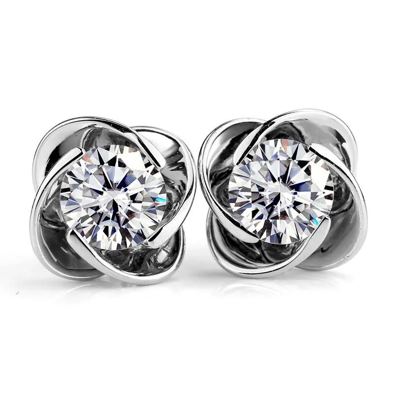 

CVD HPHT Lab Growm Diamond Stud Earrings 1ct * 2 DE VS - SI1 18K 14K Gold Jewelry MS-014