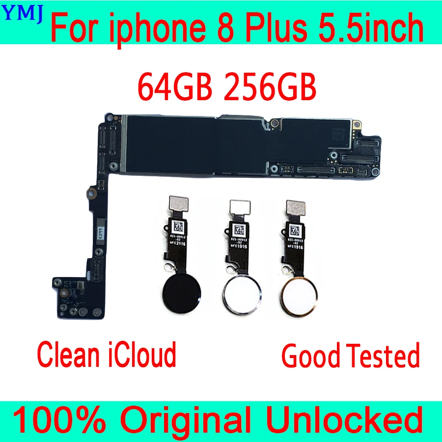 64 Гб 256 ГБ для iphone 8 Plus материнская плата с Бесплатный iCloud Оригинальный