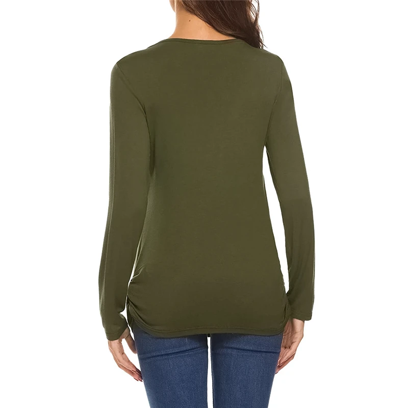 

New Long Sleeve Maternity Nursing Clothing Autumn Pregnancy Breastfeeding T Shirt 2019 Lactation Clothes Tops For Pregnant Women
