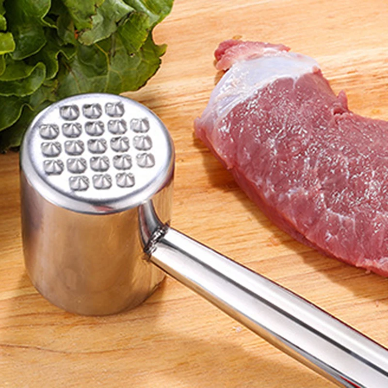 

New Professional Stainless Steel Mallet Tenderize Meat Hammer Double-Sided Steak Beef Pork Soften Pestle Kitchen Cooking Tool