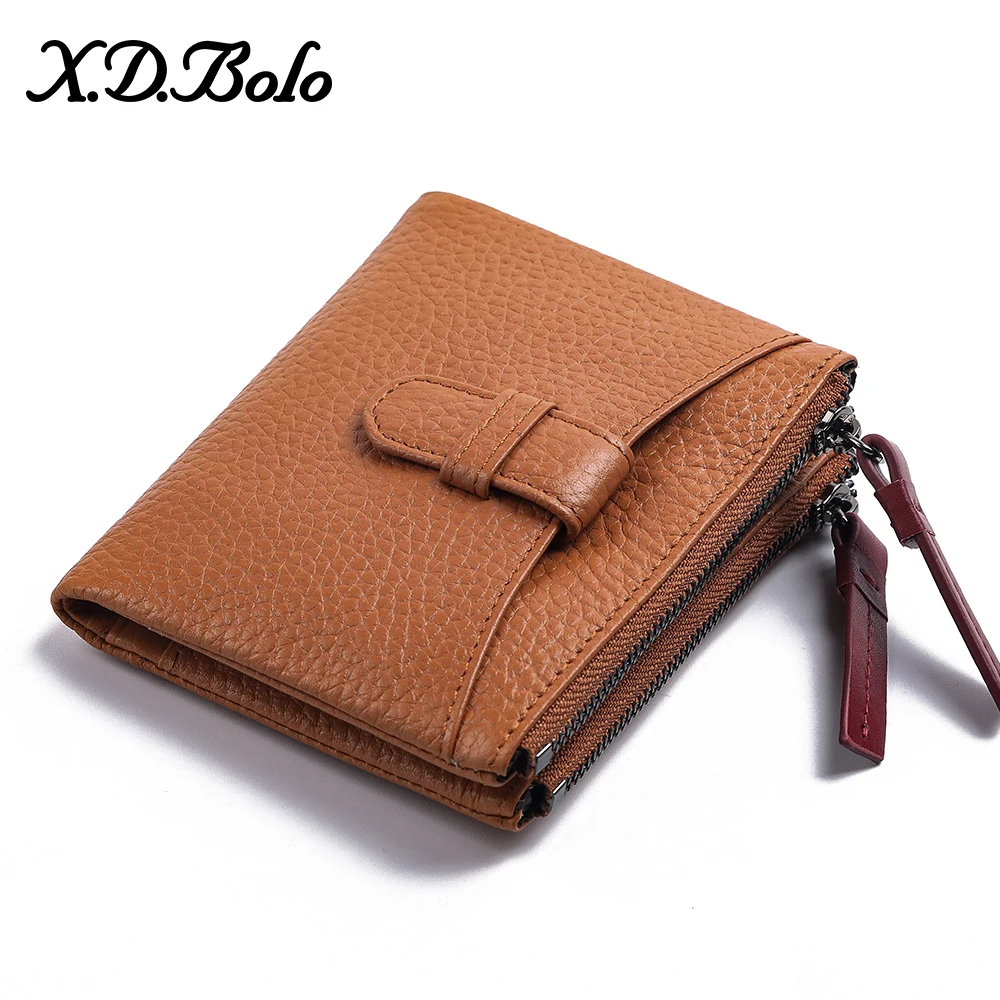 

XDBOLO Women Wallets 2020 Fashion Design Female Wallet Zipper Genuine Leather Ladies Purses and Wallet Coin Money Purse