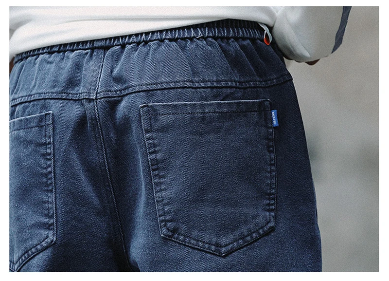 Fashion Streetwear Men Jeans Loose Fit Spliced Designer Denim Cargo Pants Harem Jeans Men Japanese Style Hip Hop Joggers Jeans