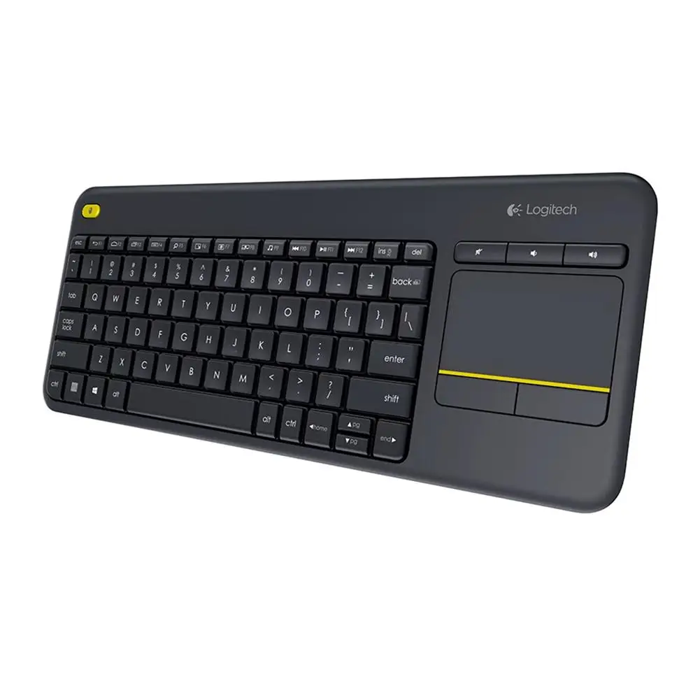 

Logitech K400 Plus Wireless Touch Keyboard Portable 84 Keys 2.4GHz Blutooth Keyboard w/ Touchpad for Android Smart TV Gaming New