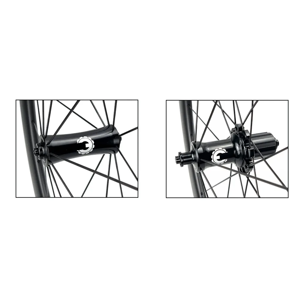 Дешево ELITEWHEELS 700c шоссейный велосипед Углеродные колеса ENT UD МАТОВЫЕ велосипедные колеса бескамерные готовые UCI качественные диски из углеродного в...