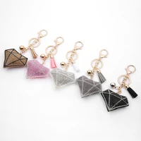 korean fluffy key ring pendant glass drill modeling womens bag key pendant accessories small gift