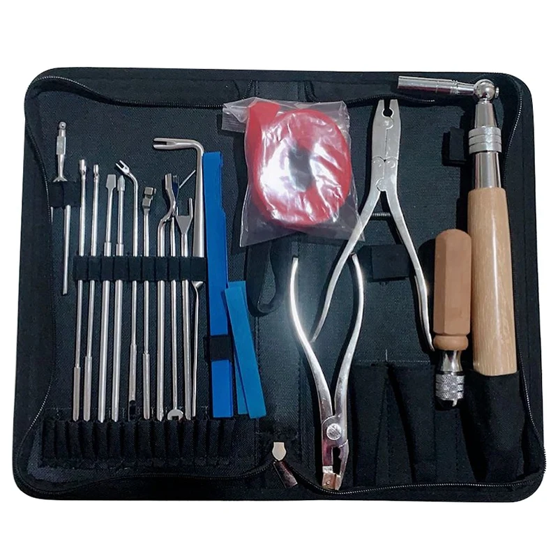 

19Pcs Piano Tuning Tool Kit Professional Piano Tuner Tools Universal DIY Piano Tuning Tools Piano Repairing Accessories