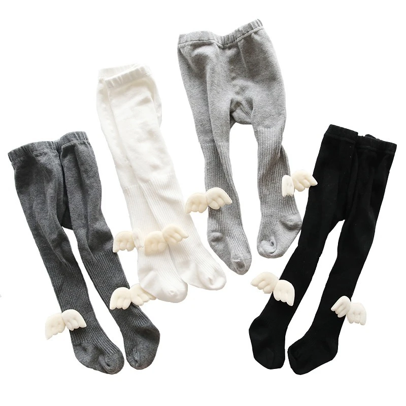 Детские колготки для девочек чулки маленьких хлопковые теплые облегающие