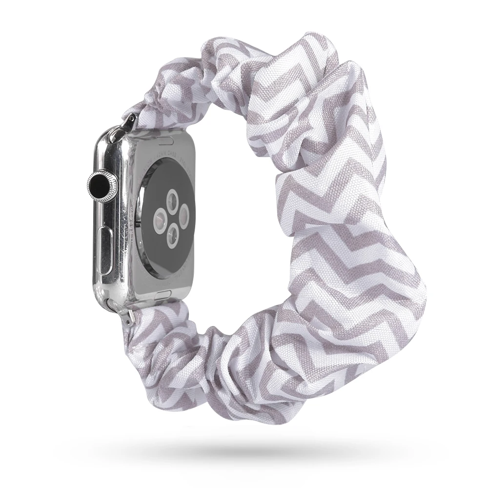 Новая мода резинка для волос эластичный ремешок для часов для Apple Watch 38 мм/40 мм 42 мм/44 мм Рождественский подарок браслет печатная ткань - Цвет ремешка: 4