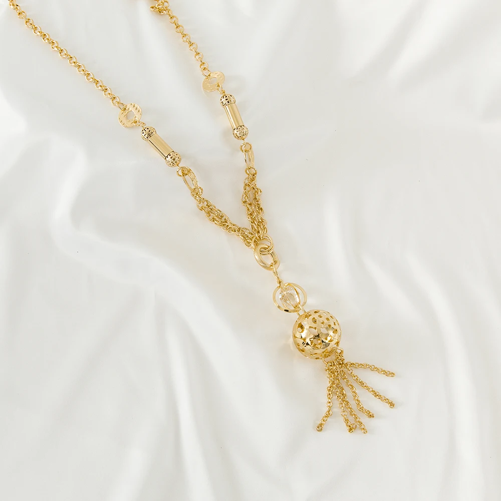 

Party jewelry with gold color ball african fashion pendant gift for woman