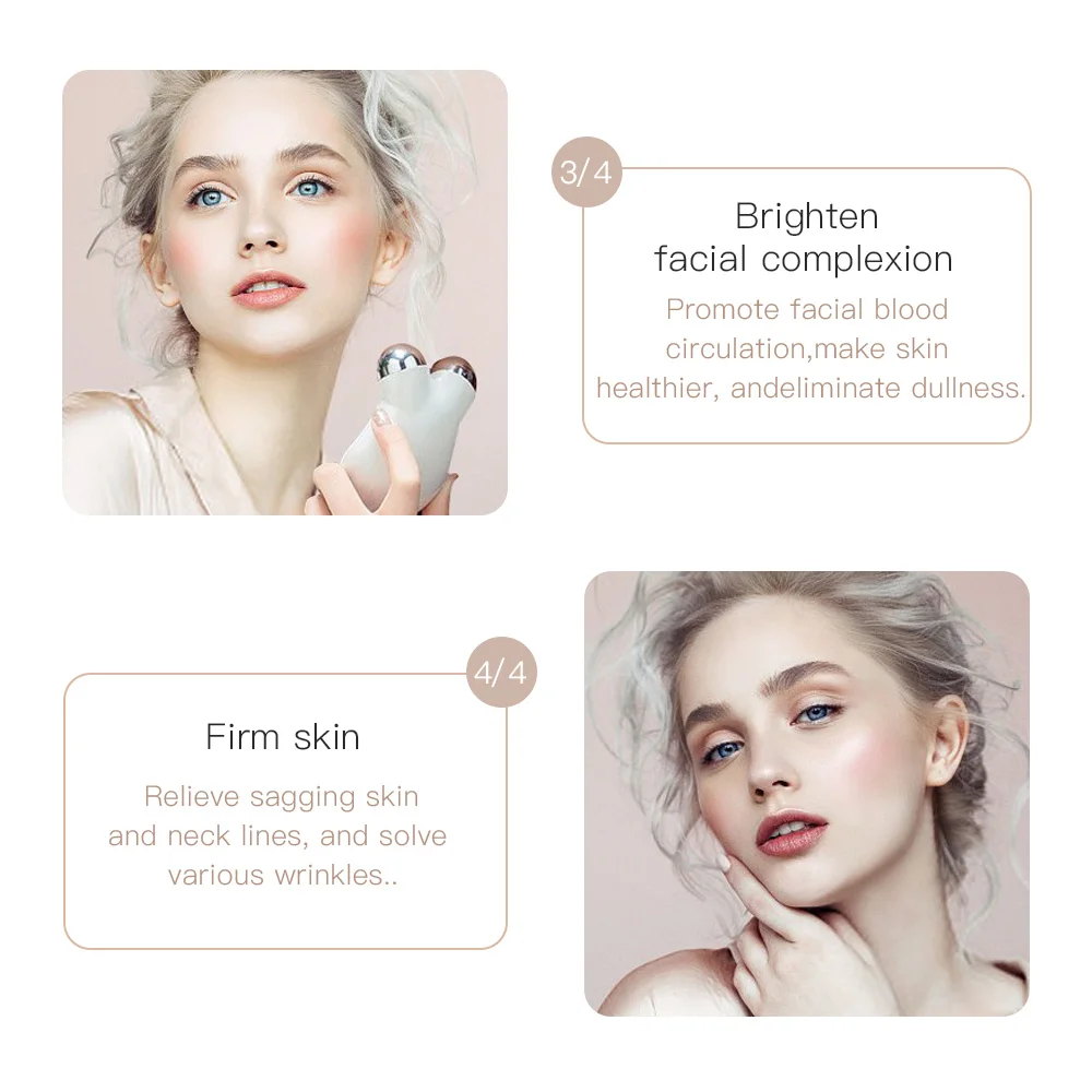 Микротоковый роликовый массажер для подтяжки лица машина + мини массаж ухода за