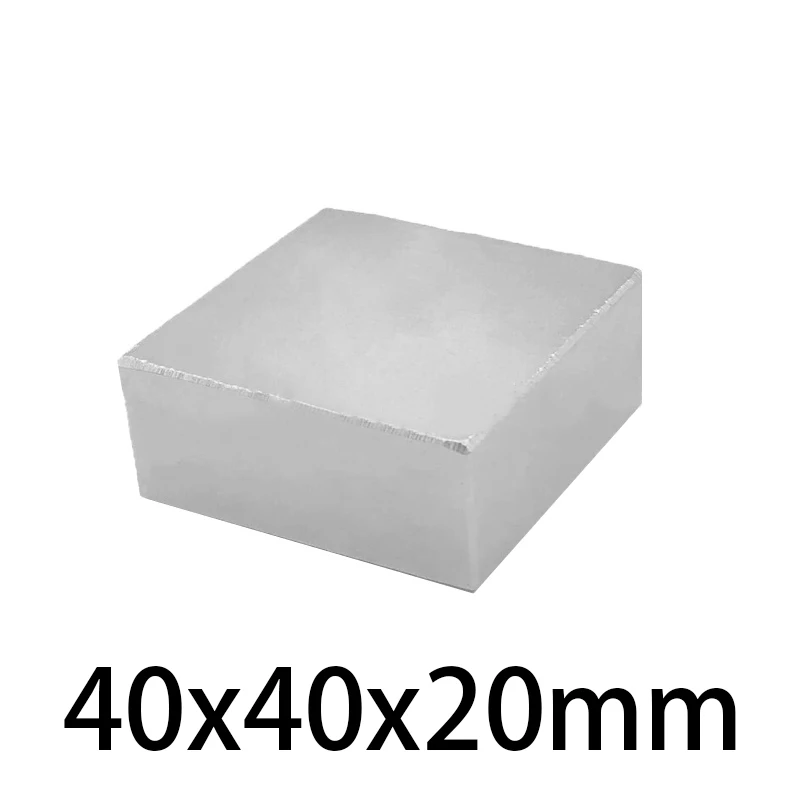 1/2/3 шт. 40x40x20 мм супер сильный Неодимовый 40 x 20 магнит 40*40*20 ndFeB Магниты |