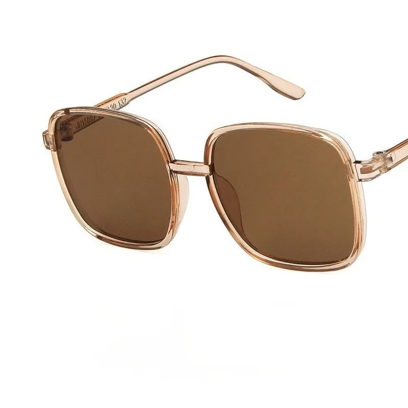 

2021 Korean Fashion Big Frame Sunglasses Simple Retro Frame Sun Glasses All-match Trend Sunglasses Women