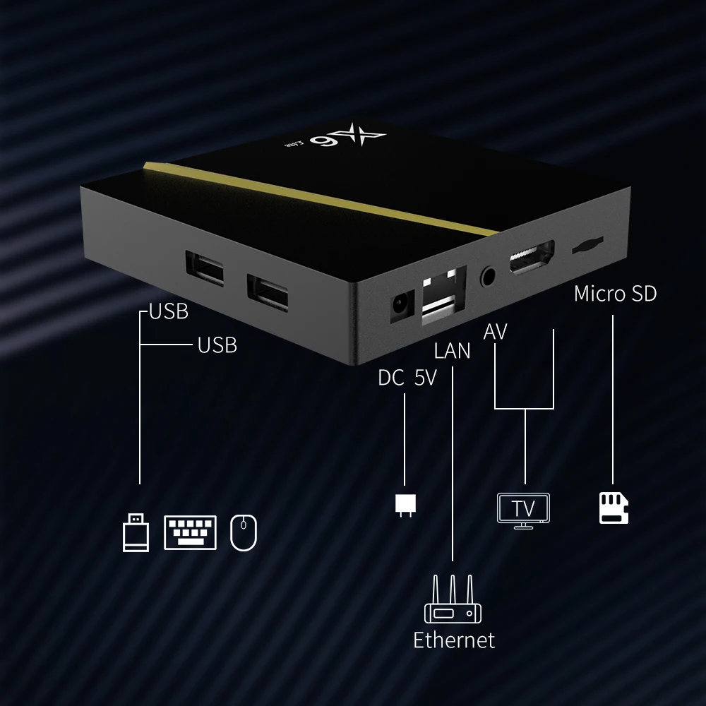 

X6 LITE Amlogic S905W 4K Android9.0 2G 16G Android TV Box with 2.4G Voice Air Mouse Remote Dual-Band Wifi Melhor Brasil TV Box