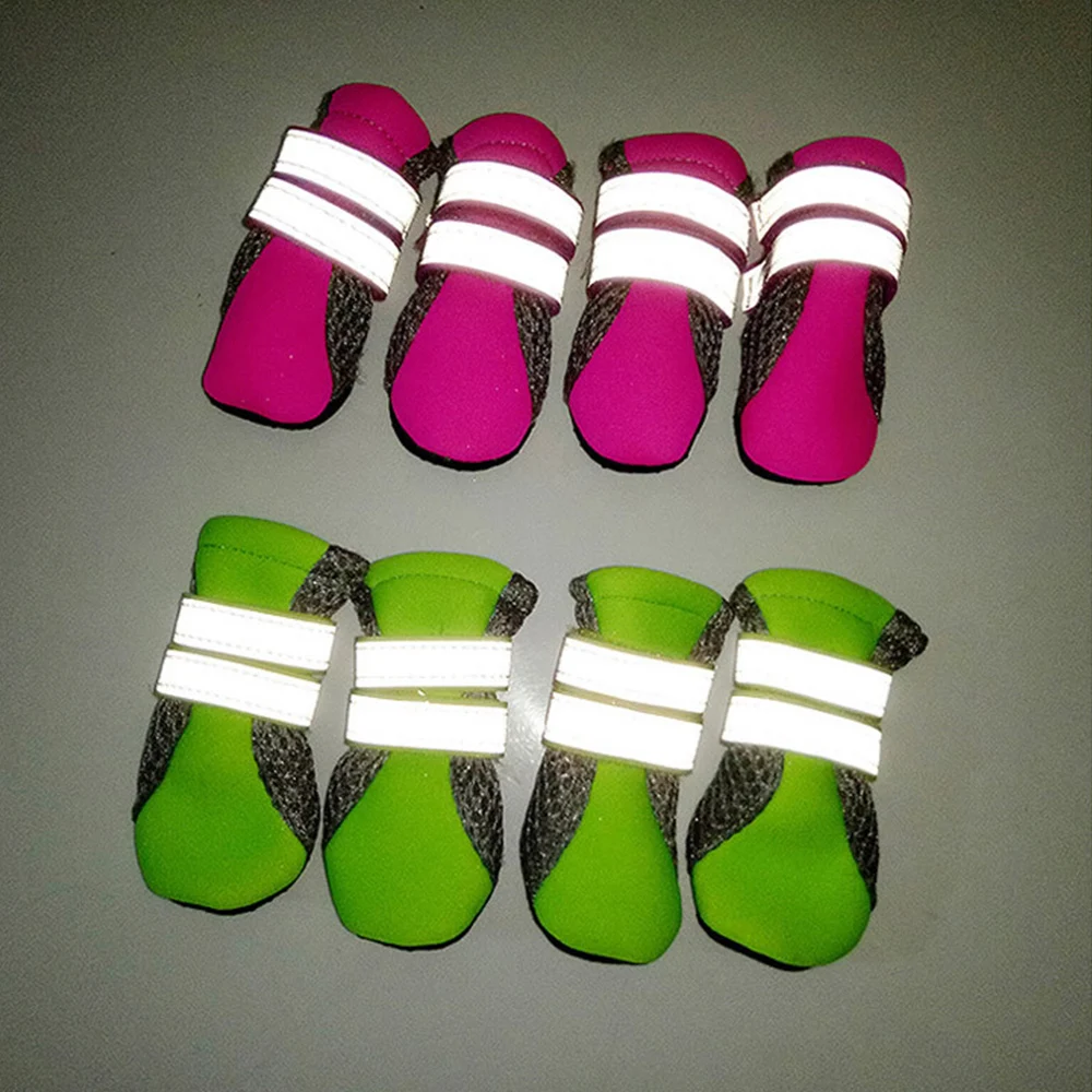 

4pcs Pet Dog Shoes Breathable Reflective Strip Dog Puppy Shoes