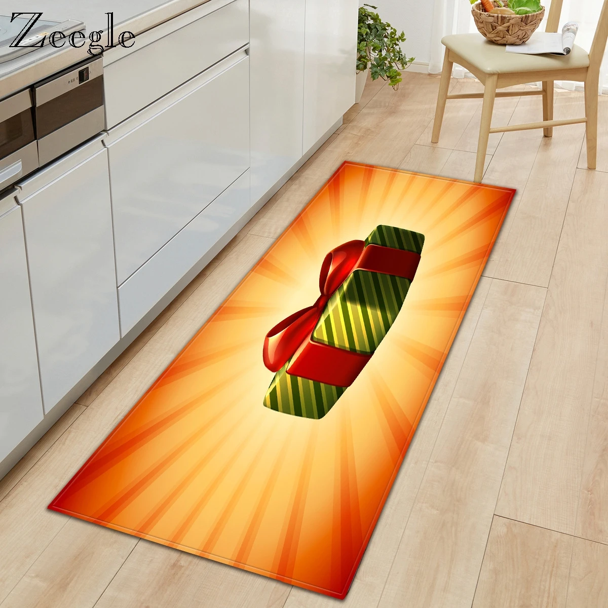Zeegle Christmas Carpet for Living Room Anti-slip Kitchen Hallway Floor Rug Bedroom Doormat Flannel Soft Bedside | Дом и сад