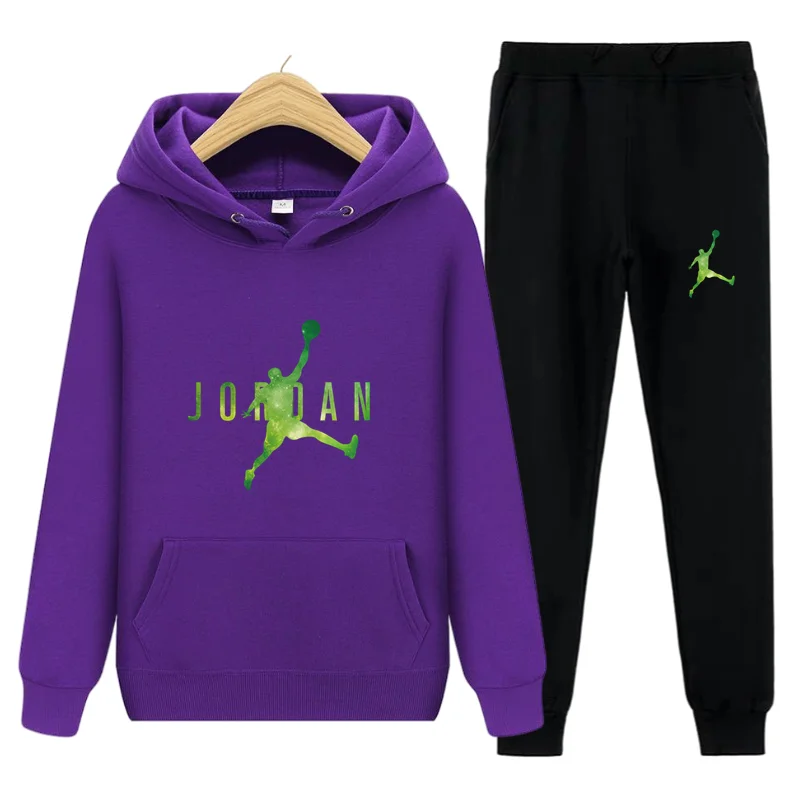 

2021 Men's Sports Set Fall/Winter Cap Sweatshirt Drawstring Apparel Sportswear Men's Suit Draw Two-piece Casual Men's Clothing