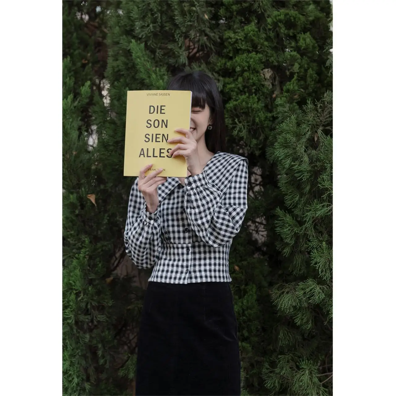 

Blouses Women Plaid Spring All-match Peter Pan Collar Korean Style Clothes Retro Daily Charm Lady College Vintage Design Cropped