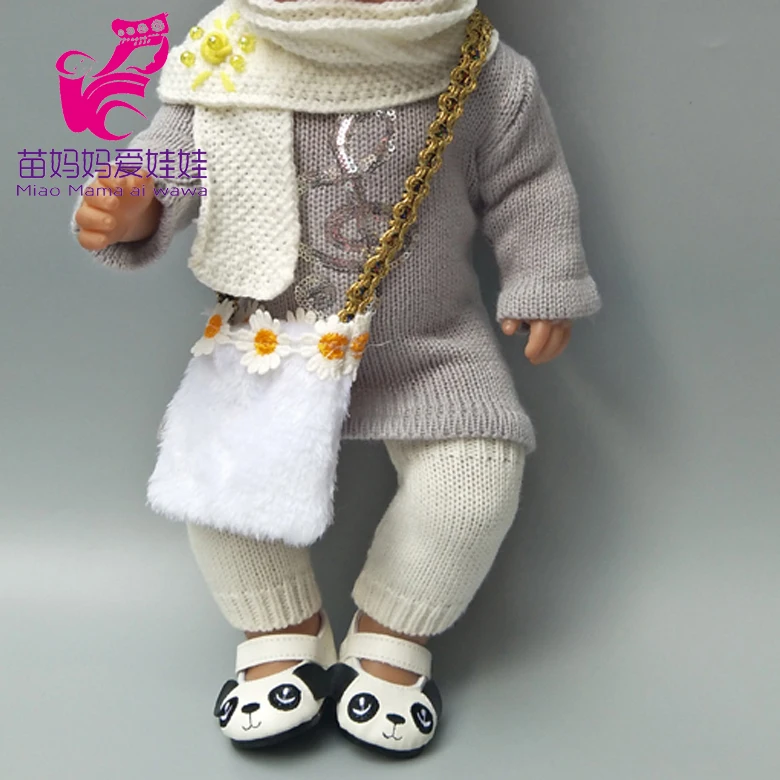 Детская кукла пальто для 43 см детская вязаное платье шапка шарф 18 дюймовой