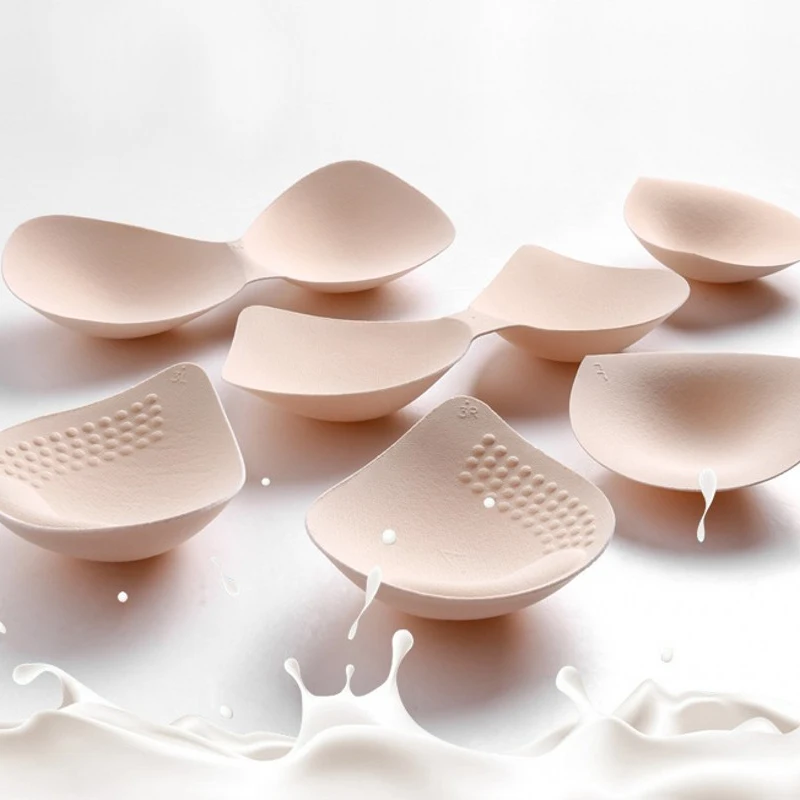 

1Pairs Woman Swimsuit Pads Sponge Foam Push up Enhancer Chest Cup Breast Swimwear Inserts Triangle Lingerie Exotic Bra Pad