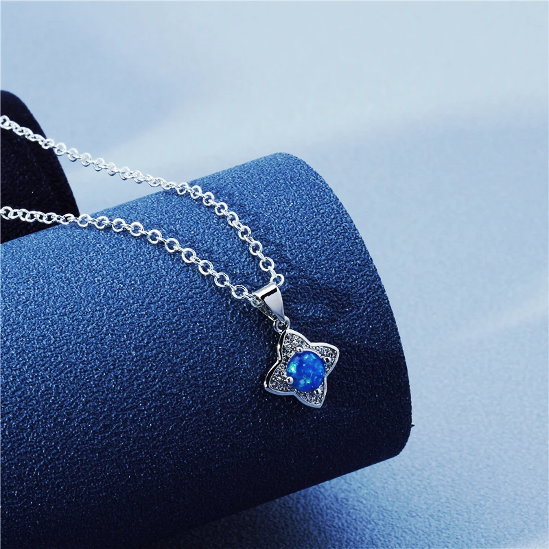 Новинка Опаловая кулон темперамент женские модели дикого клевера лепесток