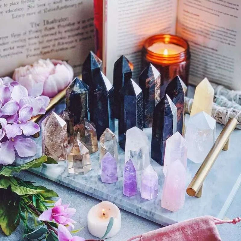 

1PCS Natural Crystal Point Energy Column Obelisk Hand Polished Very Beautiful