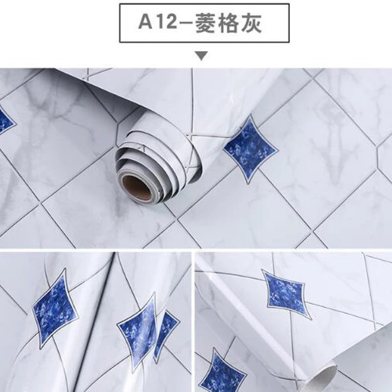 

Waterproof Oil-proof wall papers home decor Self Adhesive Background Vinyl Film Wall Stickers Cupboard Home Kitchen Wallpaper