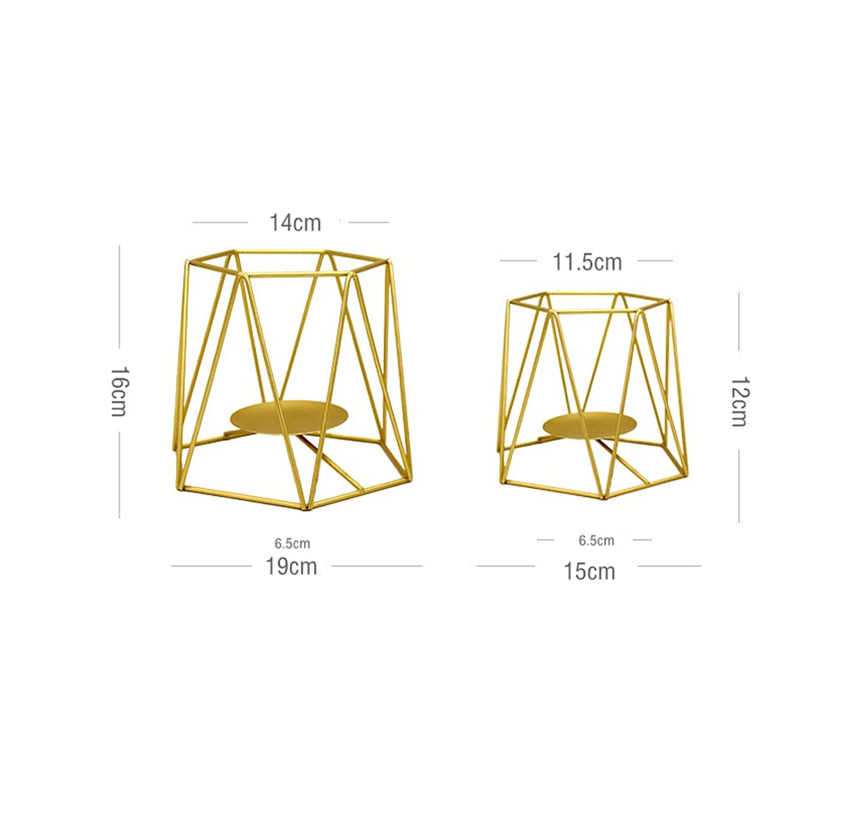

New Golden Iron Candlestick Nordic Style Geometric Candle Holders Home Bedroom Decoration Wedding Props