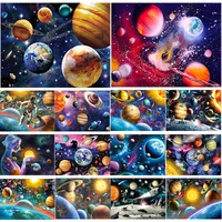 new 5d diy diamond painting planet diamond embroidery scenery cross stitch full square round drill crafts home decor art gift