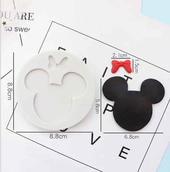 Силиконовая форма мультяшный персонаж Disney для мастики с Микки Маусом