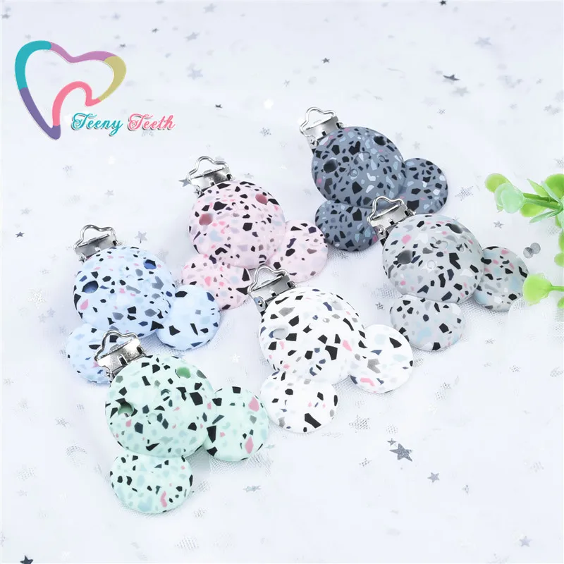 1 шт. зажимы для соски Terrazzo Mickey пищевой силиконовый держатель аксессуары