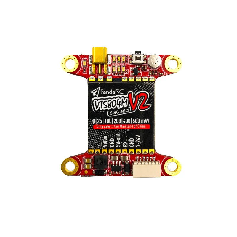 Переключаемый передатчик PandaRC VT5804M V2 0-600 мВт 48CH FPV VTX RC и приемная плата для