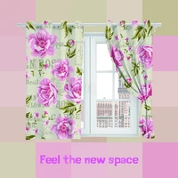 full shade sunscreen customized flower kitchen bedroom livingroom princess bay window punch hook blackout curtain new arrival
