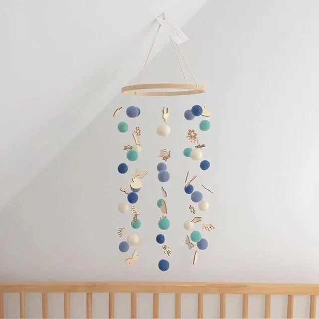 DIY Красочные шарики кровать колокольчик вращающиеся детские погремушки в кроватку держатель мобильных телефонов кронштейн Музыкальная Коробка Мама ручной работы ветер колокольчик игрушка для ребенка