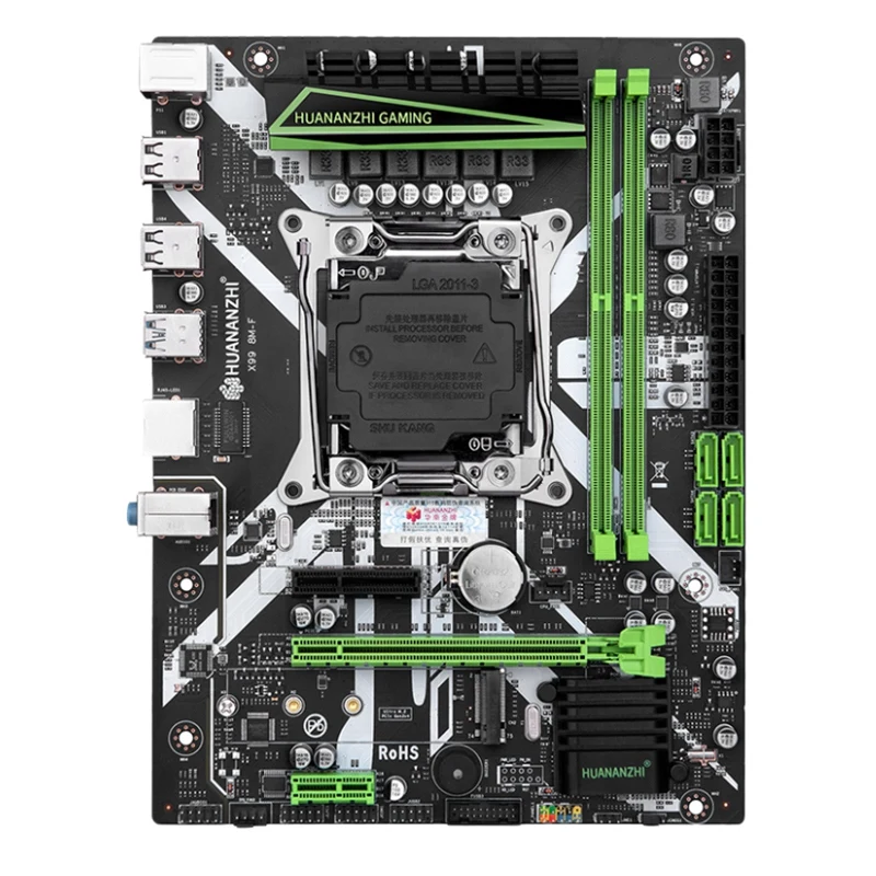

Игровая материнская плата HUANANZHI X99-8M-F M.2, 64 ГБ, поддерживает Память DDR4, LGA 2011-V3, двухканальная, подходит для настольных ПК