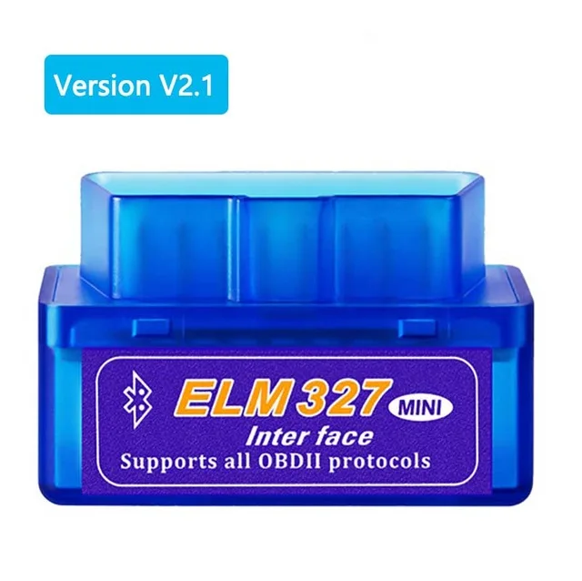 V2.1 Blue ELM327 Bluetooth V2.1/OBD2 ELM 327 сканер адаптер автомобильный диагностический инструмент для Android/Symbian для OBDII протокол Symbian Windows - Цвет: V2.1 Blue