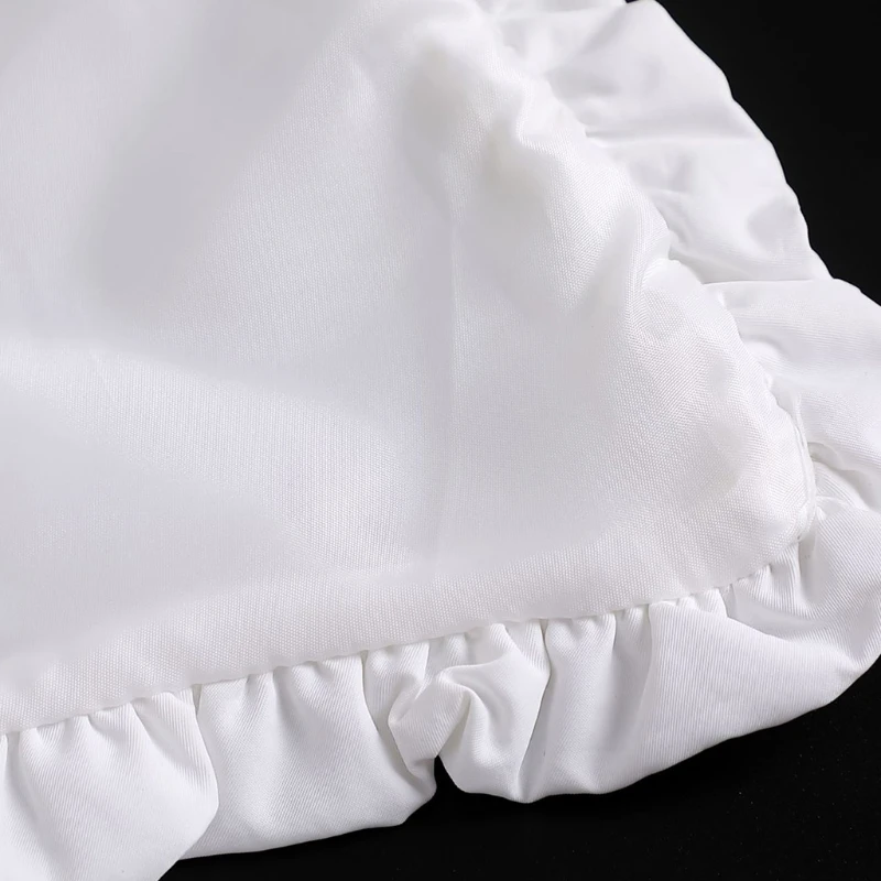 Накладной воротник-шаль женский зимний стеганый в клетку с оборками |