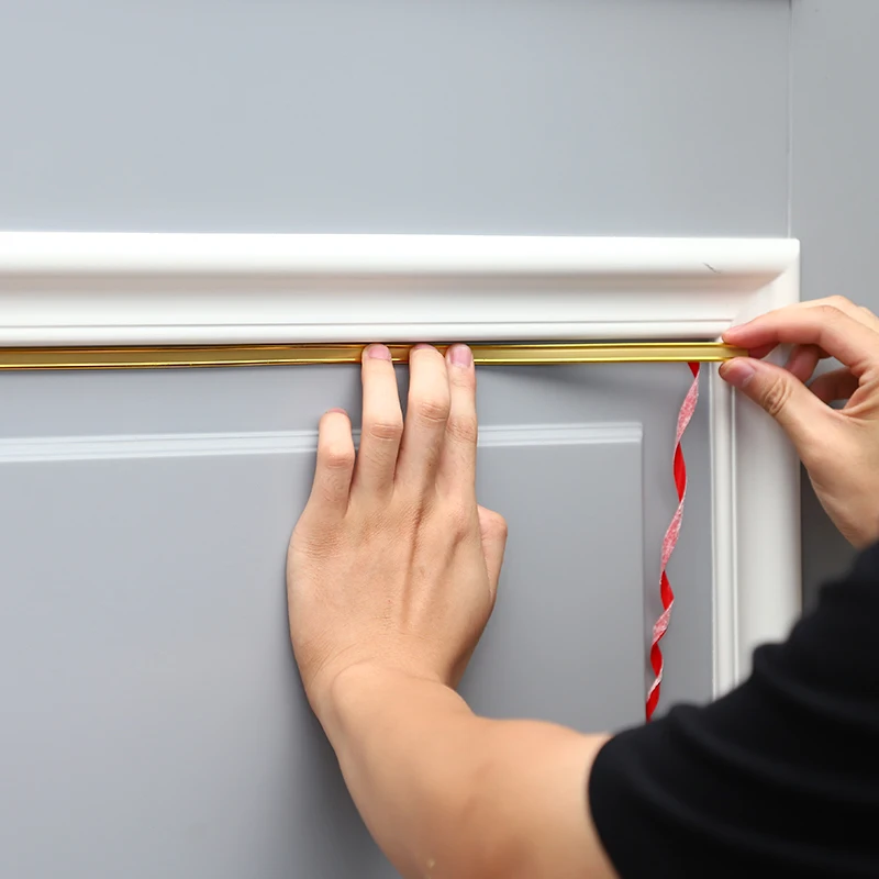 

Self-adhesive tile sticker gap sealing aluminum foil tape waterproof aluminum foil wall sticker floor line decal home decoration