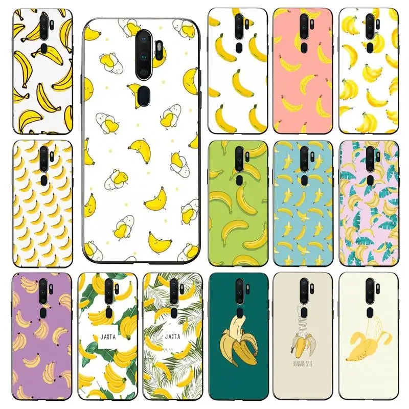 

MaiYaCa Cute Banana Phone Case for Vivo Y91C Y11 17 19 17 67 81 Oppo A9 2020 Realme c3