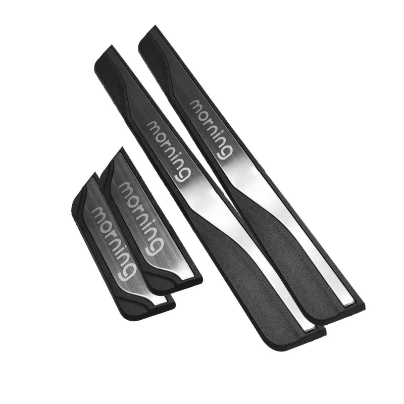 

For Car Styling Kia Morning 2017 2018 Accessories Stainless Steel Door Sill Cover Scuff Plates Protection Protector Car Sticker