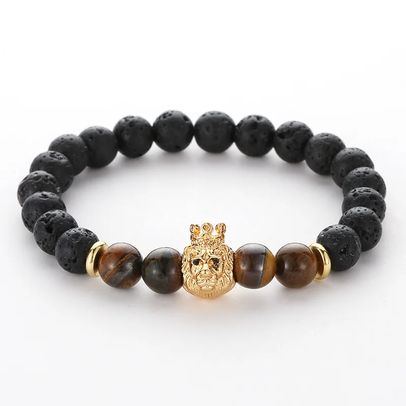 Золотистый браслет из натурального камня Женские Ювелирные изделия Круглые