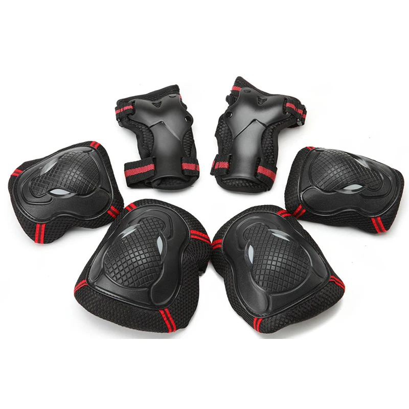 

6pcs/set Skating Protective Gear Set Elbow Pads Skateboard Bicycle Ice Skate Roller Bike Knee Protector For Adult Kids Men Women