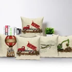Наволочка для подушки с изображением слона горячего воздушного шара Инженерная Автомобильная Подушка Чехол для стула дивана домашний декор наволочка для диванной подушки