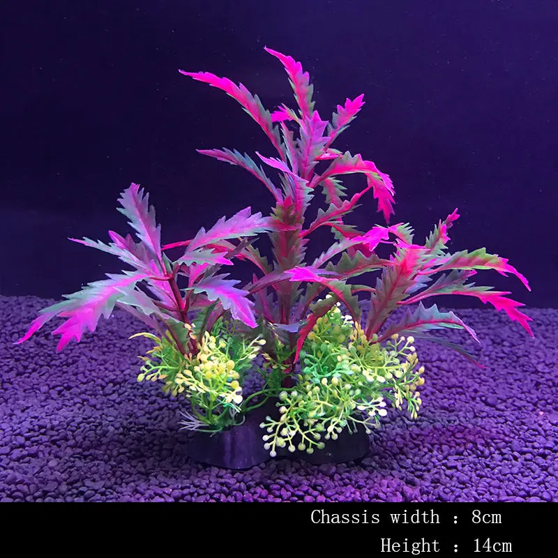 14Cm Simulation Artificial Plants Aquarium Decor Water Weeds Ornament Plant Fish Tank Grass Decoration | Дом и сад